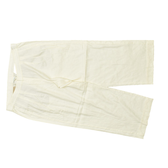 J.Jill Love Linen Culotte Cropped Pants Women's Plus Size 2X White Elastic Waist - Picture 1 of 8